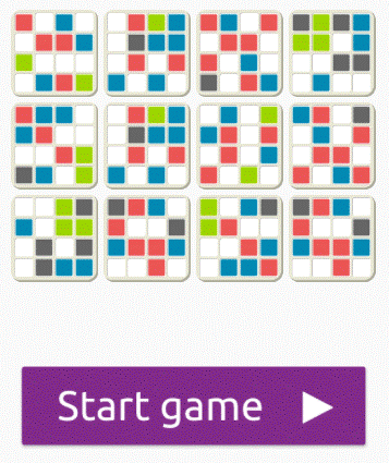 Brain game pattern matrix